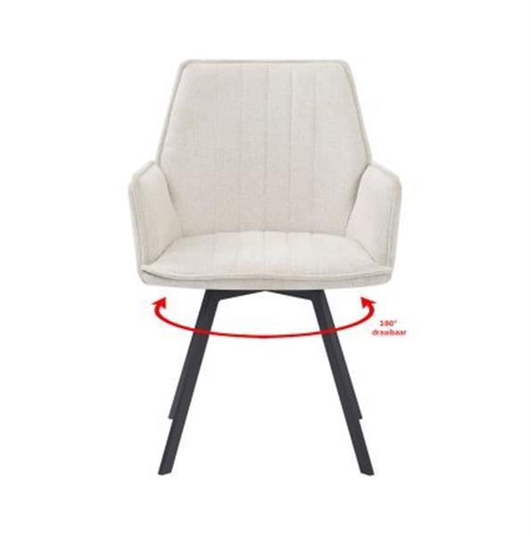 Grote foto eetkamerstoel louise beige 180 graden draaibaar huis en inrichting stoelen