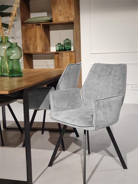 Grote foto eetkamerstoel louise grey 180 graden draaibaar huis en inrichting stoelen