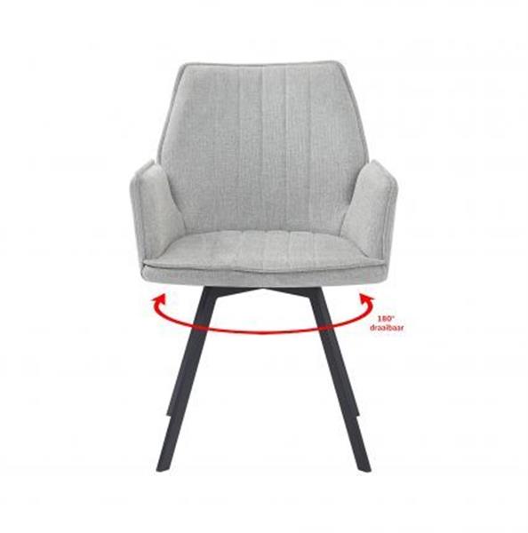Grote foto eetkamerstoel louise grey 180 graden draaibaar huis en inrichting stoelen