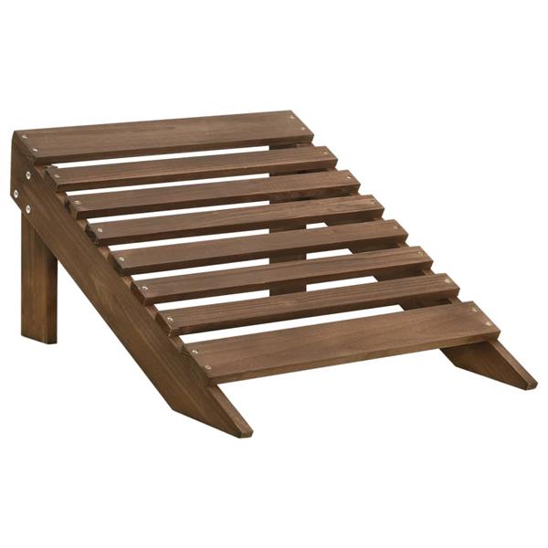 Grote foto vidaxl tuinstoel met voetenbank hout bruin tuin en terras tuinmeubelen