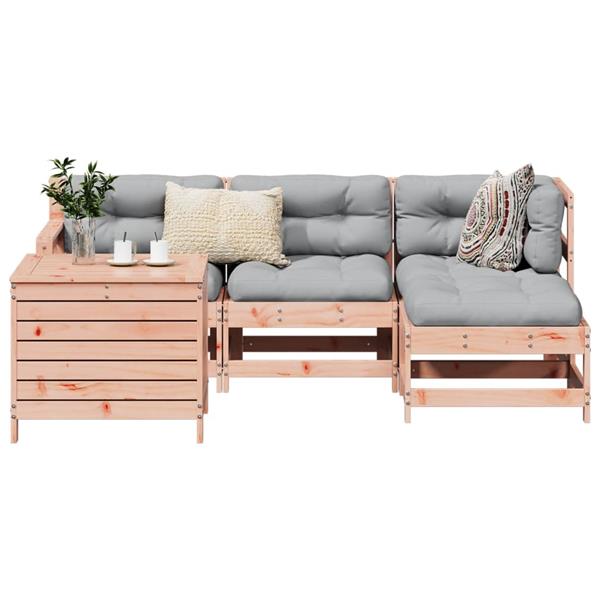 Grote foto vidaxl 5 delige loungeset massief douglas vurenhout tuin en terras tuinmeubelen