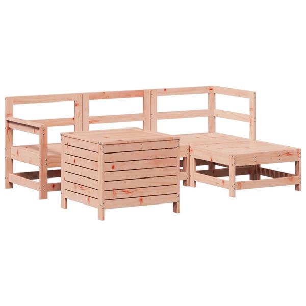 Grote foto vidaxl 5 delige loungeset massief douglas vurenhout tuin en terras tuinmeubelen
