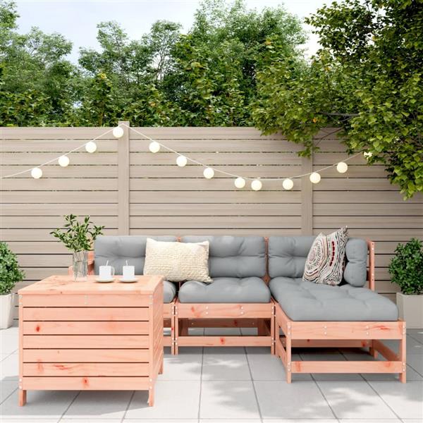 Grote foto vidaxl 5 delige loungeset massief douglas vurenhout tuin en terras tuinmeubelen