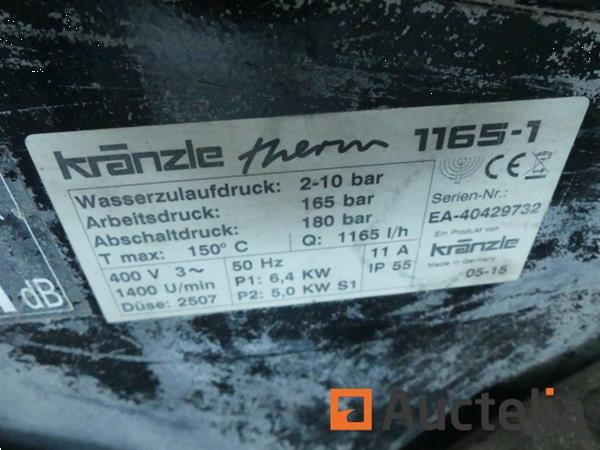 Grote foto warm water hogedrukreiniger kranzle 1165 1 doe het zelf en verbouw onderdelen en accessoires