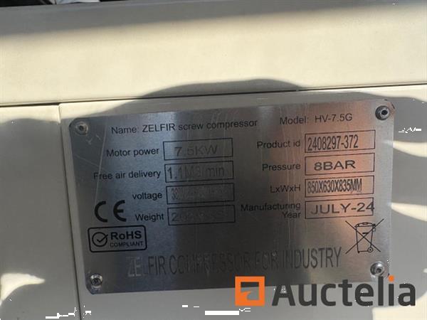 Grote foto compressor zelfir hv 7.5g doe het zelf en verbouw compressors