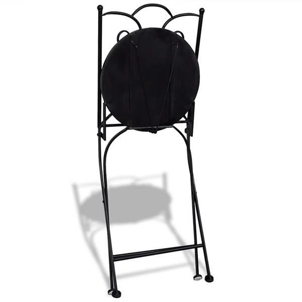 Grote foto vidaxl bistrostoelen inklapbaar 2 st keramiek blauw en wit tuin en terras tuinmeubelen
