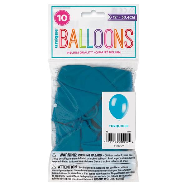 Grote foto 12 premium latex balloons 10ct turquoise verzamelen overige verzamelingen