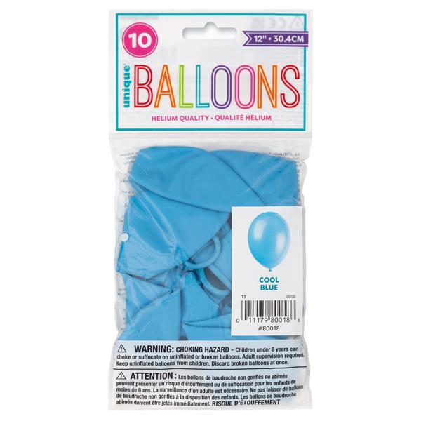 Grote foto 12 premium latex balloons 10ct cool blue verzamelen overige verzamelingen