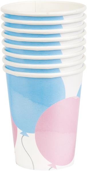 Grote foto gender reveal party 9oz paper cups 8ct verzamelen overige verzamelingen