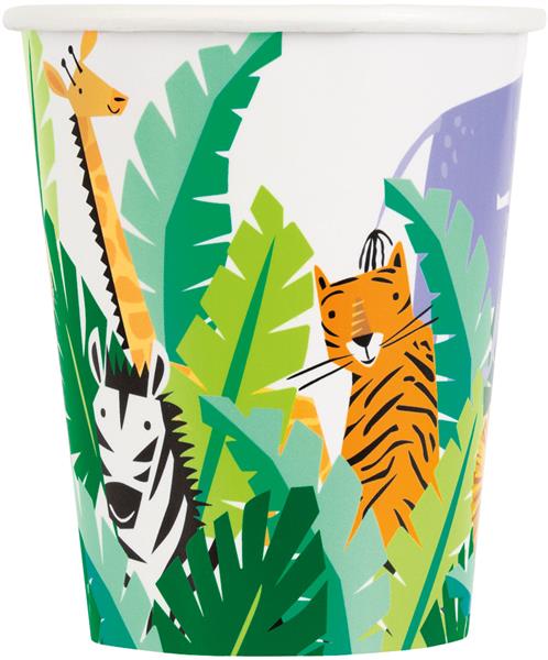 Grote foto animal safari 9oz paper cups 8ct verzamelen overige verzamelingen