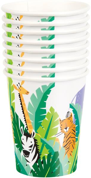 Grote foto animal safari 9oz paper cups 8ct verzamelen overige verzamelingen