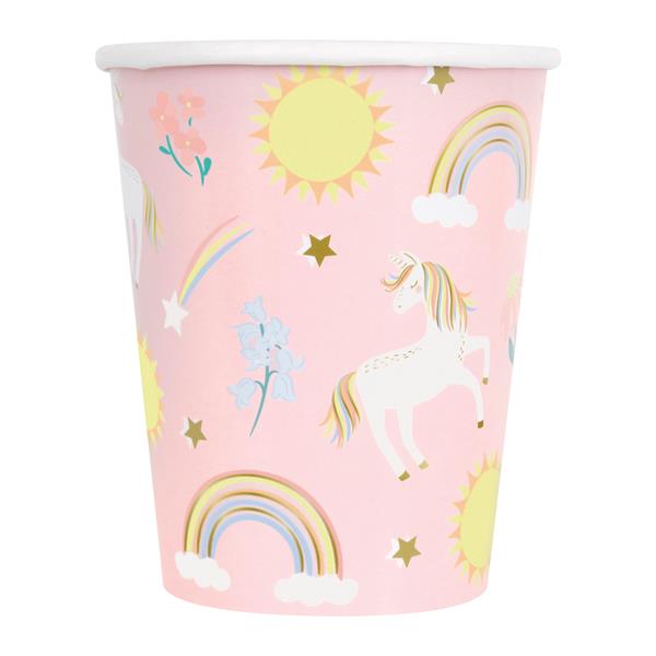 Grote foto dainty unicorn 9oz paper cups 8ct verzamelen overige verzamelingen