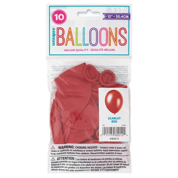 Grote foto 12 premium latex balloons 10ct scarlet red verzamelen overige verzamelingen