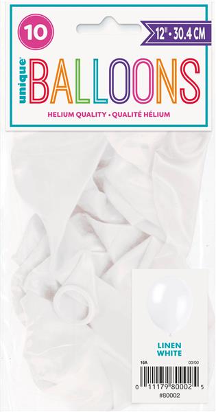 Grote foto 12 premium latex balloons 10ct linen white verzamelen overige verzamelingen