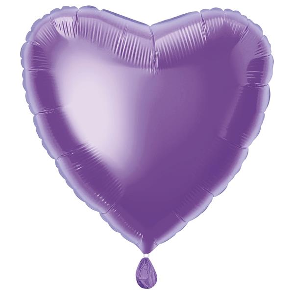 Grote foto solid heart foil balloon 18 packaged lavender verzamelen overige verzamelingen