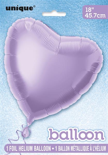 Grote foto solid heart foil balloon 18 packaged lavender verzamelen overige verzamelingen