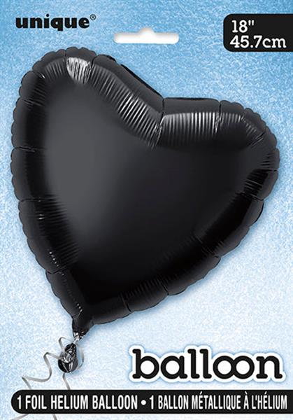 Grote foto solid heart foil balloon 18 packaged black verzamelen overige verzamelingen