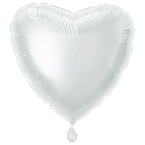 Grote foto solid heart foil balloon 18 packaged white verzamelen overige verzamelingen