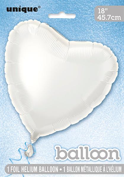 Grote foto solid heart foil balloon 18 packaged white verzamelen overige verzamelingen