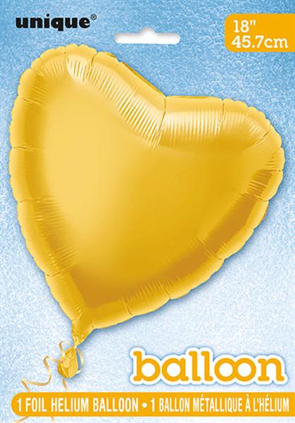 Grote foto solid heart foil balloon 18 packaged gold verzamelen overige verzamelingen