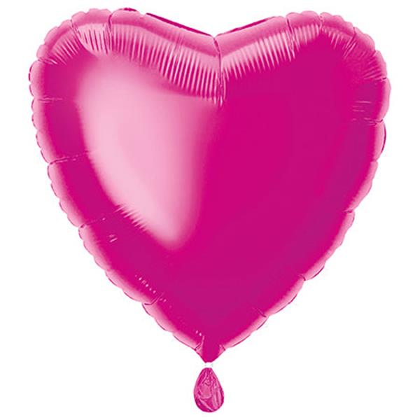 Grote foto solid heart foil balloon 18 packaged hot pink verzamelen overige verzamelingen