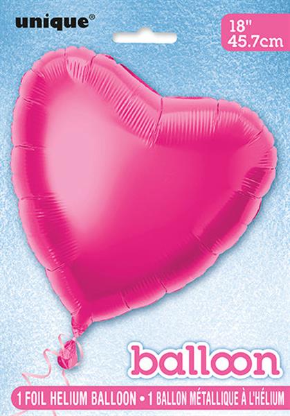 Grote foto solid heart foil balloon 18 packaged hot pink verzamelen overige verzamelingen