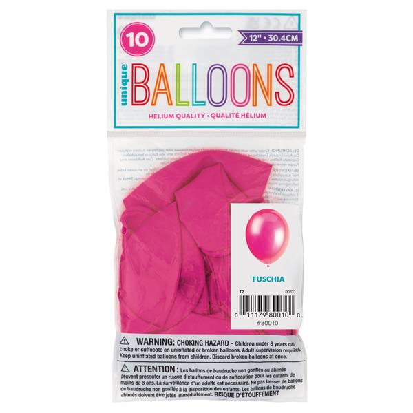 Grote foto 12 premium latex balloons 10ct fuchsia verzamelen overige verzamelingen