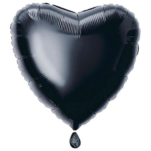 Grote foto solid heart foil balloon 18 packaged black verzamelen overige verzamelingen