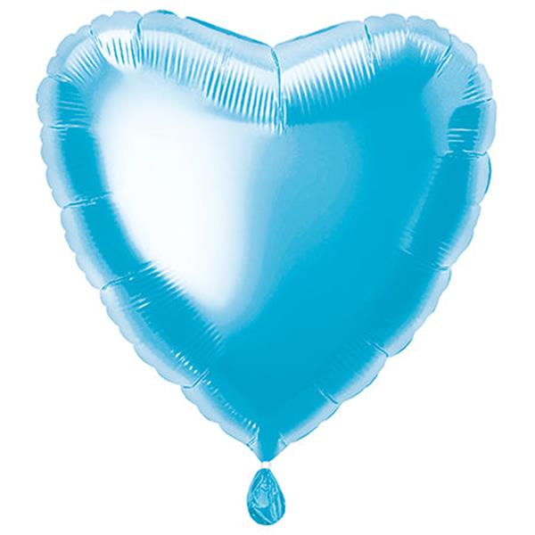 Grote foto solid heart foil balloon 18 packaged baby blue verzamelen overige verzamelingen