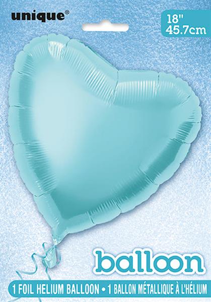 Grote foto solid heart foil balloon 18 packaged baby blue verzamelen overige verzamelingen