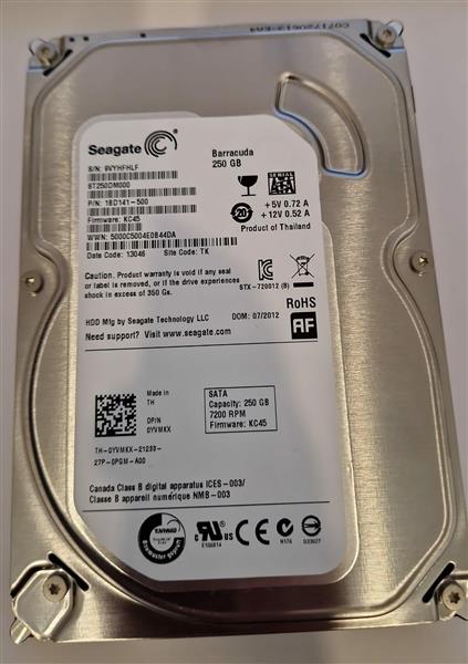 Grote foto seagate barracuda 250gb sata pc harddisk 3.5 inch garantie computers en software overige computers en software
