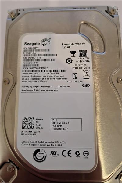 Grote foto seagate barracuda 320gb sata pc harddisk 3.5 inch garantie computers en software overige computers en software