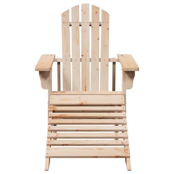 Grote foto vidaxl stoel adirondack met voetenbank massief vurenhout tuin en terras tuinmeubelen