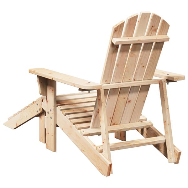 Grote foto vidaxl stoel adirondack met voetenbank massief vurenhout tuin en terras tuinmeubelen