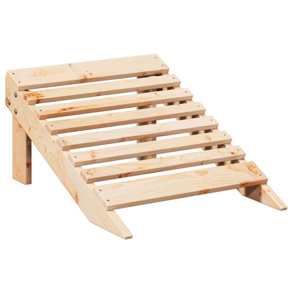 Grote foto vidaxl stoel adirondack met voetenbank massief vurenhout tuin en terras tuinmeubelen