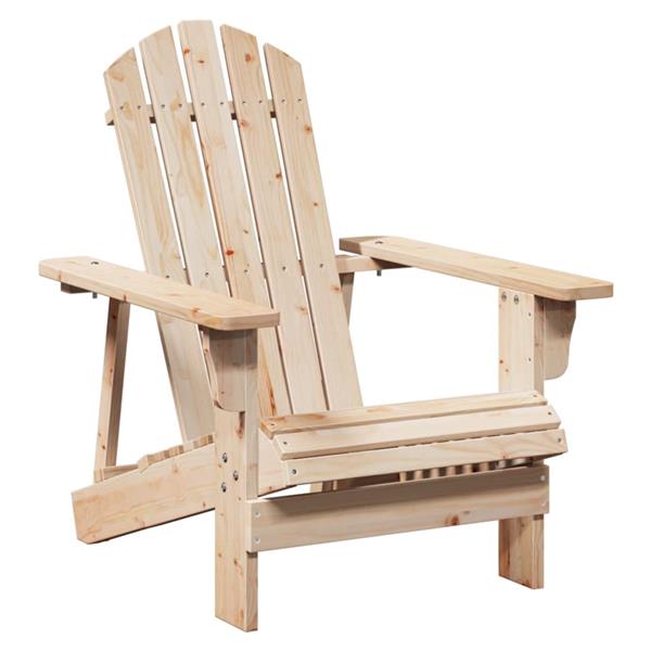 Grote foto vidaxl stoel adirondack met voetenbank massief vurenhout tuin en terras tuinmeubelen