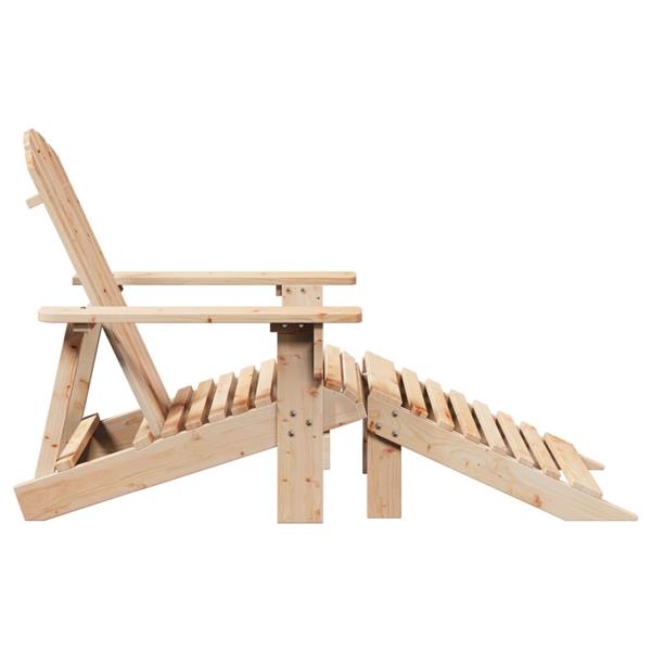 Grote foto vidaxl stoel adirondack met voetenbank massief vurenhout tuin en terras tuinmeubelen