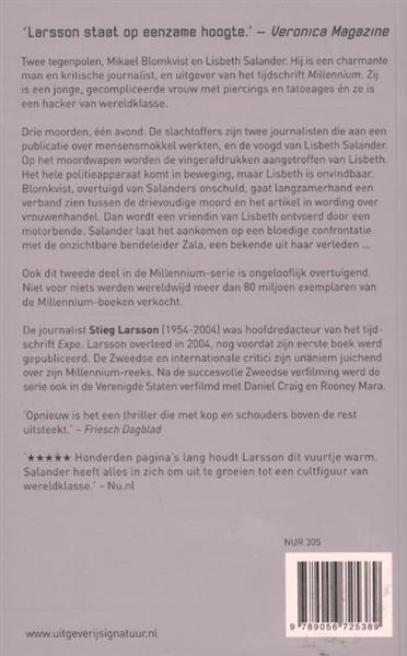 Grote foto de vrouw die met vuur speelde millennium 2 boeken thrillers