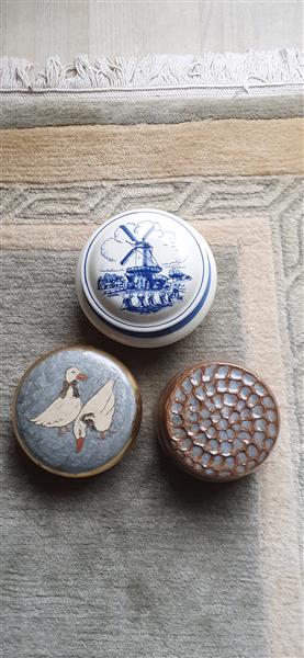 Grote foto 3 dekselbakjes antiek en kunst woonaccessoires