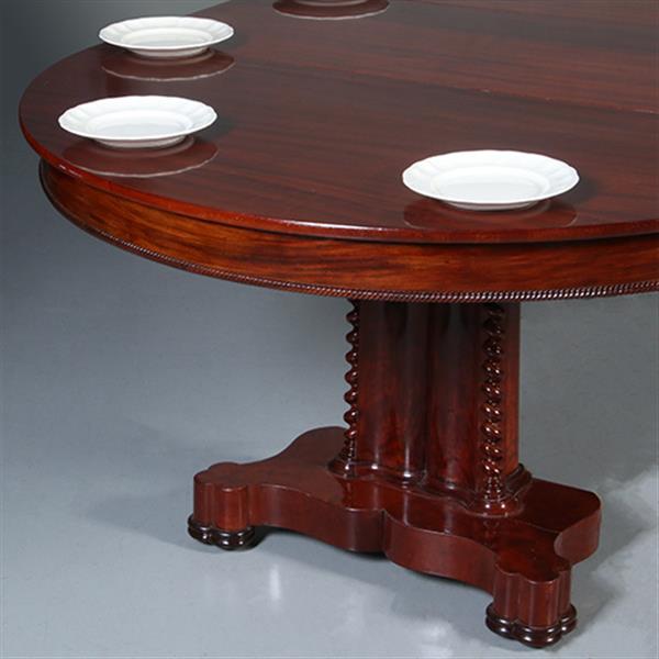 Grote foto ronde biedermeier coulissentafel tot 12 max 14 personen verlengbaar no.281440 antiek en kunst stoelen en banken
