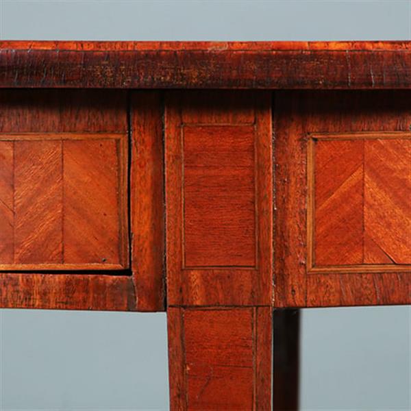 Grote foto ronde bijzettafel met lade en uitbundig ingelegd blad ca 1875 frankrijk no.281430 antiek en kunst stoelen en banken