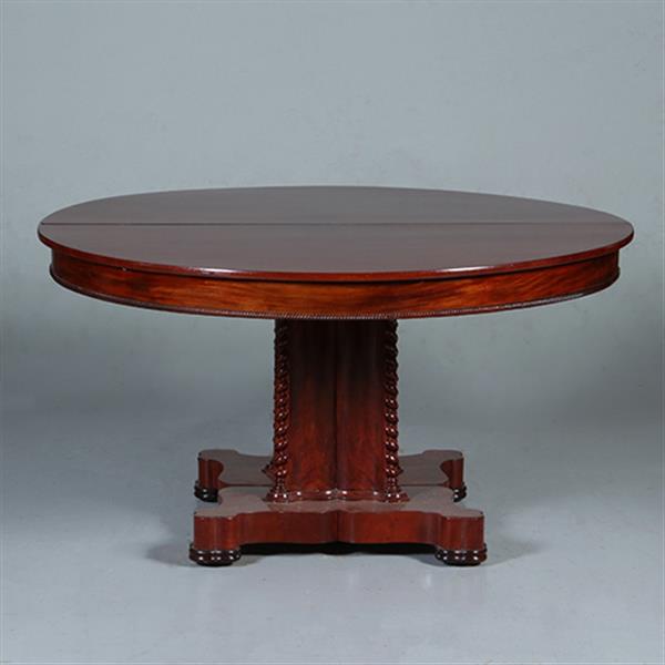 Grote foto ronde biedermeier coulissentafel tot 12 max 14 personen verlengbaar no.281440 antiek en kunst stoelen en banken