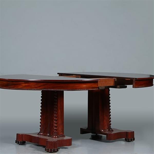 Grote foto ronde biedermeier coulissentafel tot 12 max 14 personen verlengbaar no.281440 antiek en kunst stoelen en banken