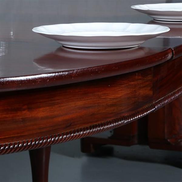 Grote foto ronde biedermeier coulissentafel tot 12 max 14 personen verlengbaar no.281440 antiek en kunst stoelen en banken