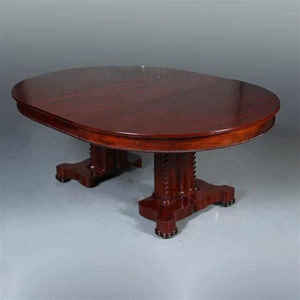 Grote foto ronde biedermeier coulissentafel tot 12 max 14 personen verlengbaar no.281440 antiek en kunst stoelen en banken