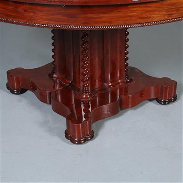 Grote foto ronde biedermeier coulissentafel tot 12 max 14 personen verlengbaar no.281440 antiek en kunst stoelen en banken