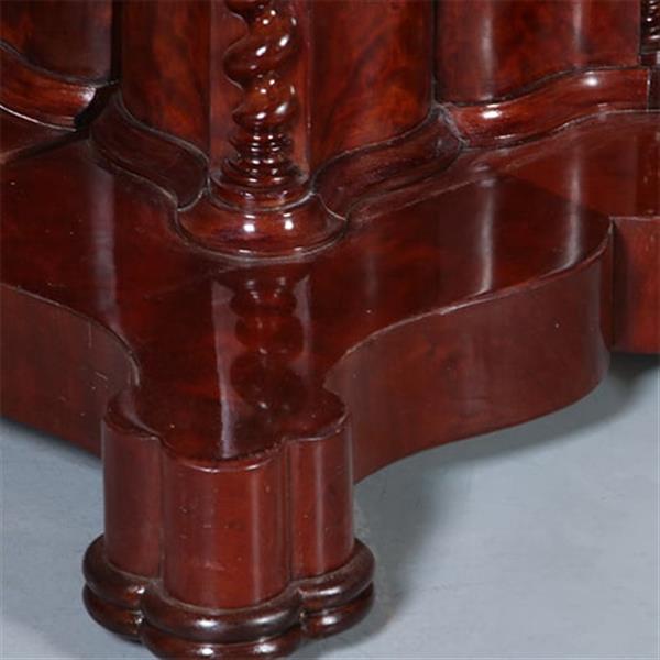 Grote foto ronde biedermeier coulissentafel tot 12 max 14 personen verlengbaar no.281440 antiek en kunst stoelen en banken