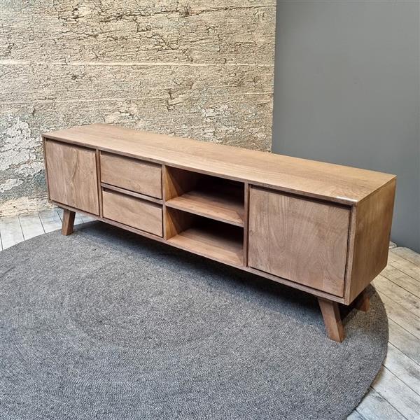 Grote foto tv meubel bibi mangohout 180x60x40 cm huis en inrichting eettafels