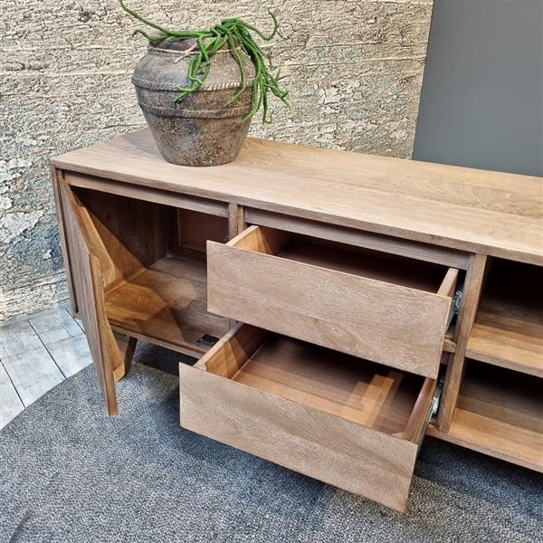 Grote foto tv meubel bibi mangohout 180x60x40 cm huis en inrichting eettafels