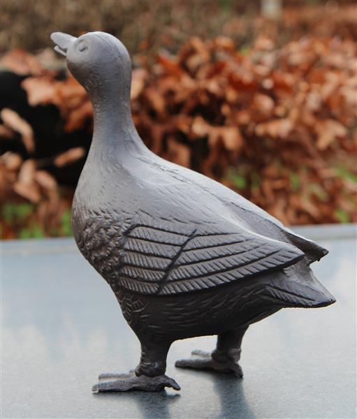 Grote foto dierenbeeld eend gietijzer l eg130 tuin en terras tuindecoratie